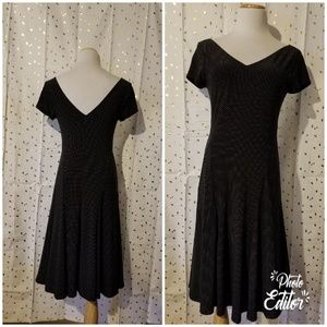 Like  New RL midi dress, black/white polkadot